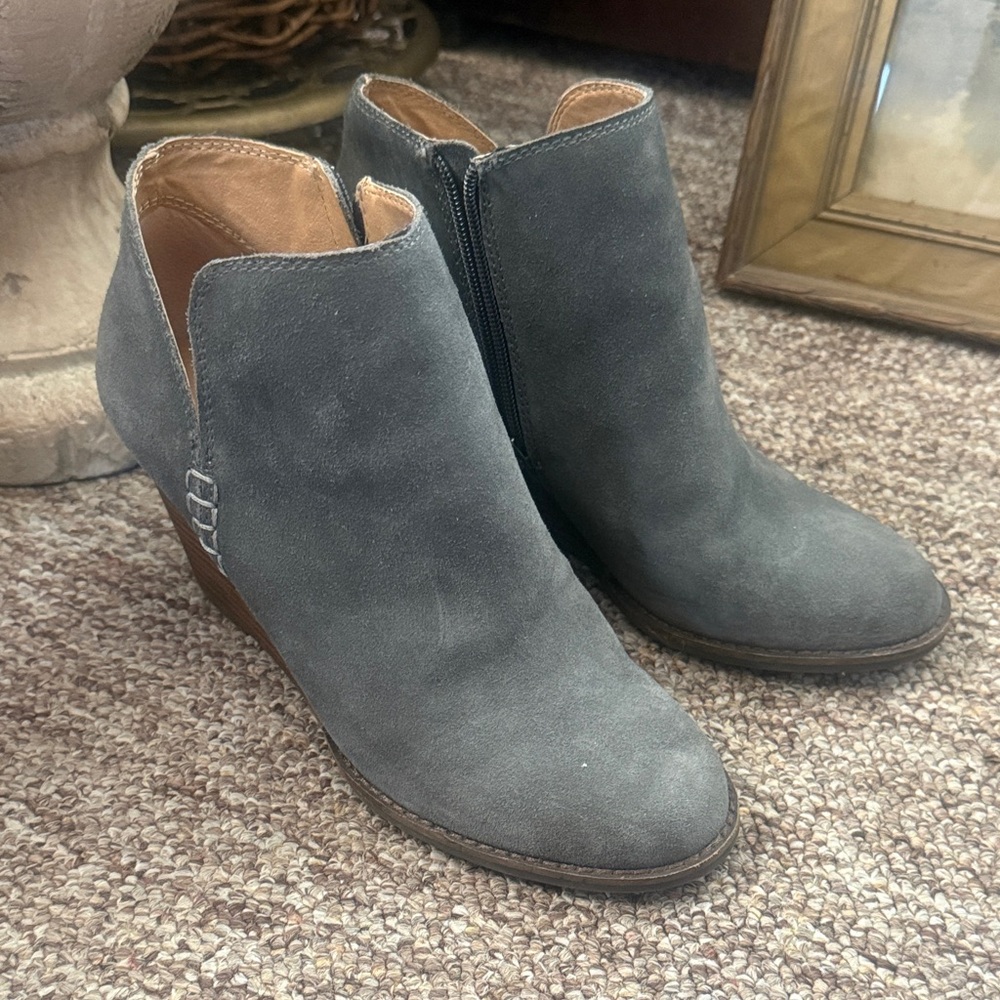 Lucky Brand Charcoal Ankle Booties